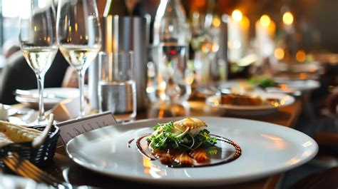 Premium Photo | A beautifully plated meal at a fine dining restaurant