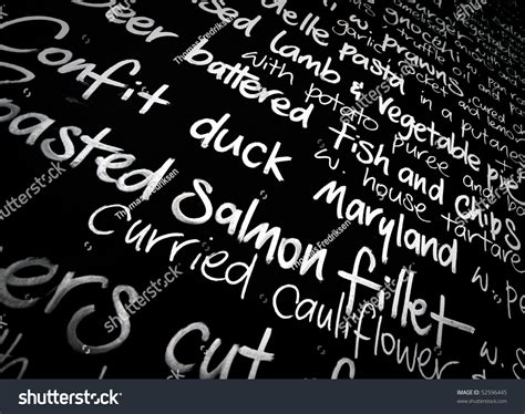 Handwritten Menu Board Stock Photo 52596445 | Shutterstock