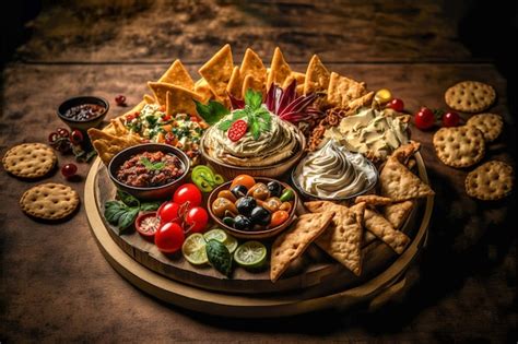 Premium Photo | Appetizing platter a delicious selection of appetizers ...