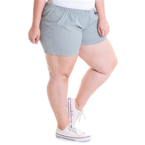 Short Feminino Plus Size Tecido Anarruga 51932