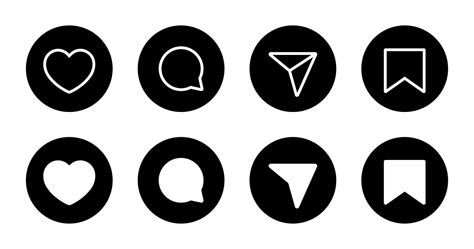 Like, comment, share, and save icon vector. Social media button ...