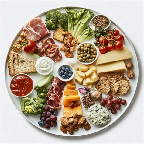 A visual representation of a daily meal plan based on dietary ...