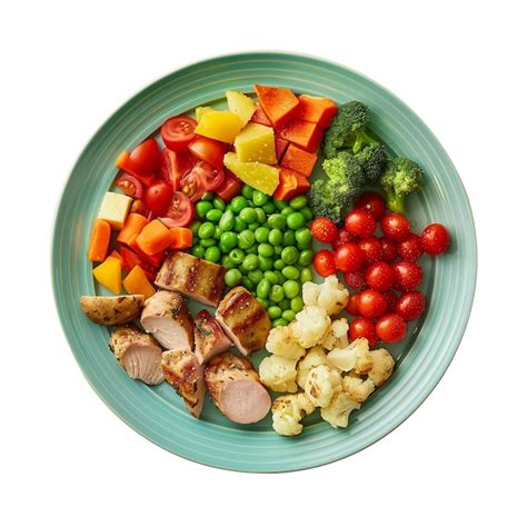 Colorful and healthy plate of food topview | Premium AI-generated image