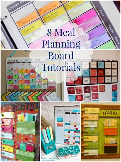 8 Meal Planning Board Tutorials