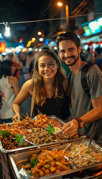 Free Photo | Enjoying street food fest