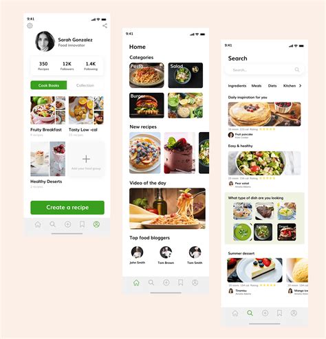 Daily Recipe - Mobile App, Interaction, Cooking | Behance