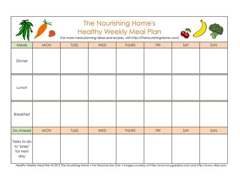 40+ Weekly Meal Planning Templates ᐅ TemplateLab