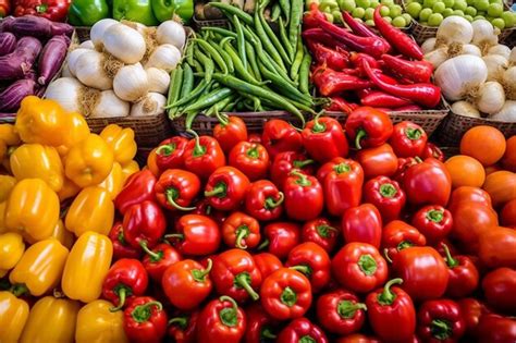 Premium Photo | Colorful Fresh Vegetable Medley