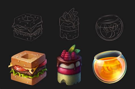 Food props design on Behance