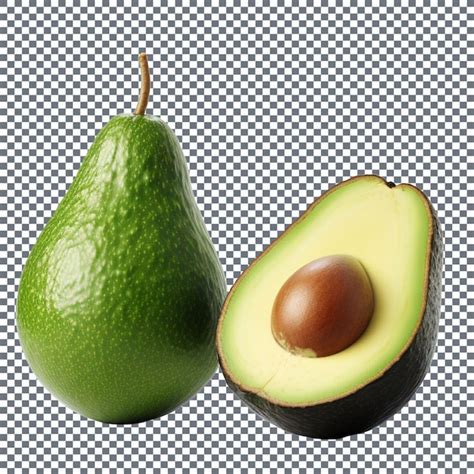 Premium PSD | Half of avocado with water drops isolated on transparent ...