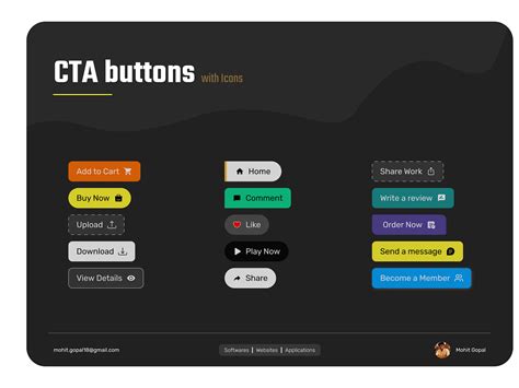 CTA buttons - UI Design by MannMogKala on Dribbble