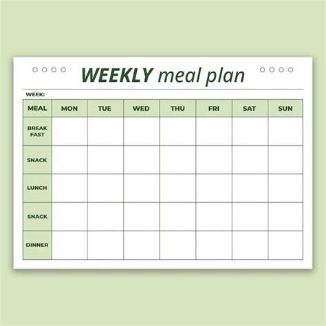 Free Weekly Meal Calendar Template to Simplify Your Meal Planning