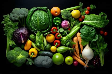 Premium AI Image | Fresh Greens and Vibrant Colors Assortment of ...