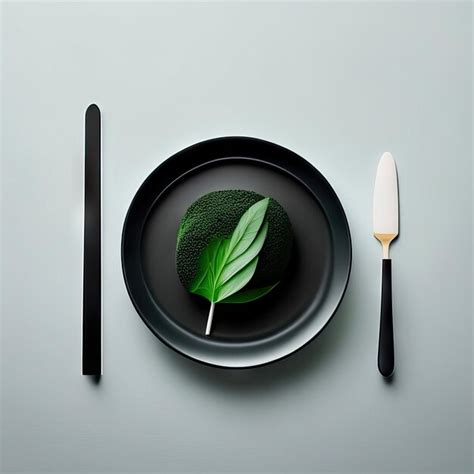 Premium Photo | Minimalist plate of vegan food