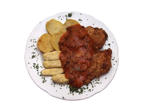 Beautifully Arranged Food on a Plate Stock Image - Image of food, meat ...