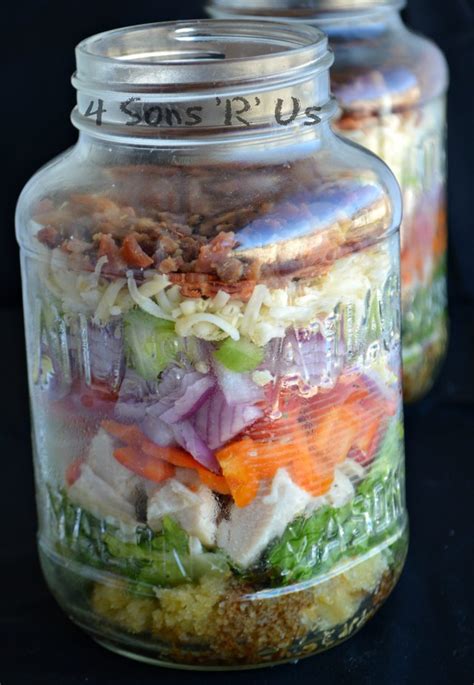 The Ultimate Layered Mason Jar Salad - 4 Sons 'R' Us