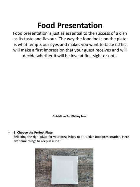 Food Presentation Powerpoint | PDF | Tableware | Spoon