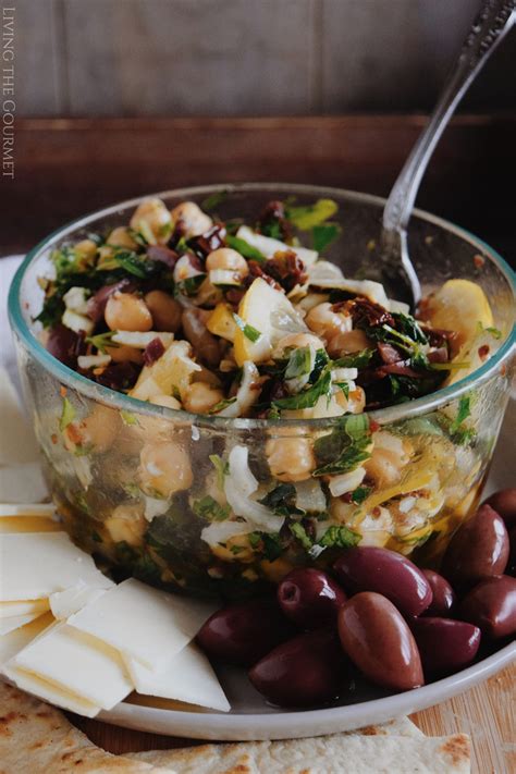 Mediterranean Chickpea Salad - Living The Gourmet