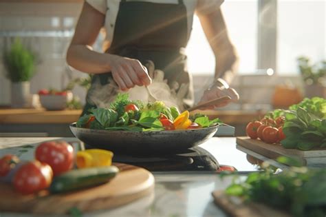 Nutritionist preparing a healthy meal | Premium AI-generated image