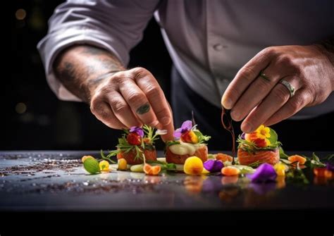 Premium AI Image | A closeup shot of a chef's hands meticulously ...