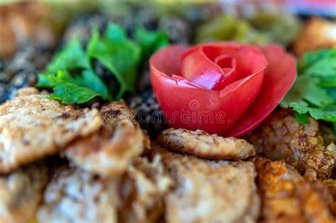 A Colorful Platter Featuring Beautifully Arranged Gourmet Dishes with a ...