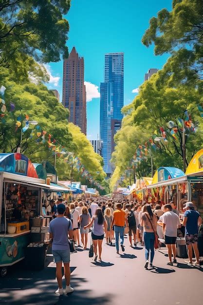 Premium AI Image | Photo of Street Food Market in a Bustling City ...