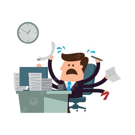 Busy Businessman Cartoon