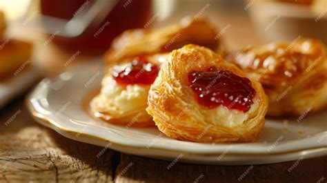 Premium Photo | Traditional pastry with jam