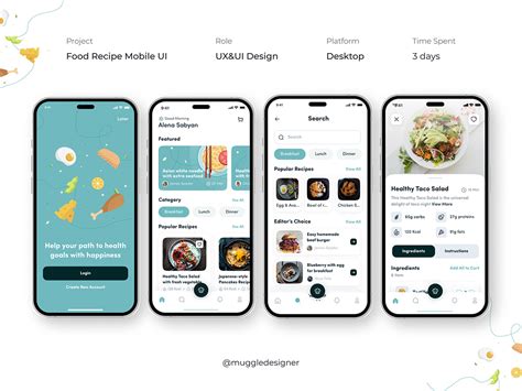 Food Recipe Mobile UI :: Behance