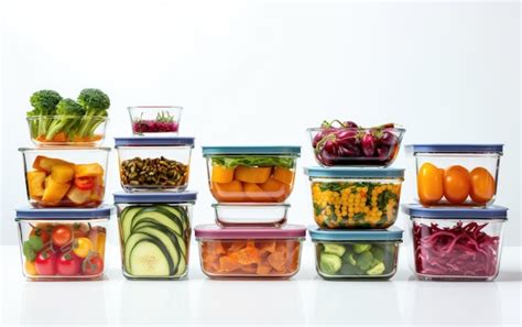 Premium Photo | Rainbow Meal Prep Containers for Efficient and Colorful ...