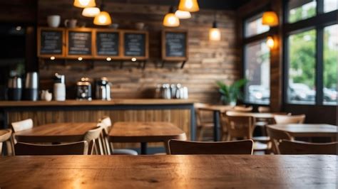 Premium Photo | Blurred Interior of a Bustling Coffee Shop and Restaurant