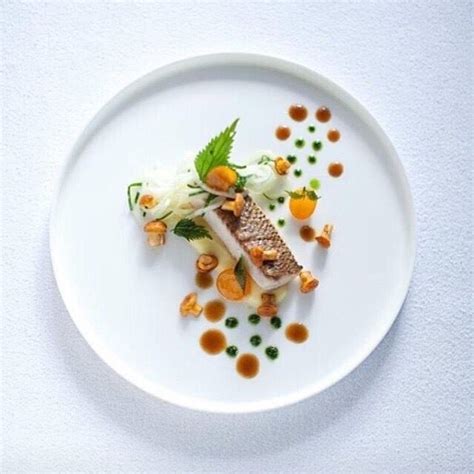 Elegant Gourmet Food Plating with Nut Garnish