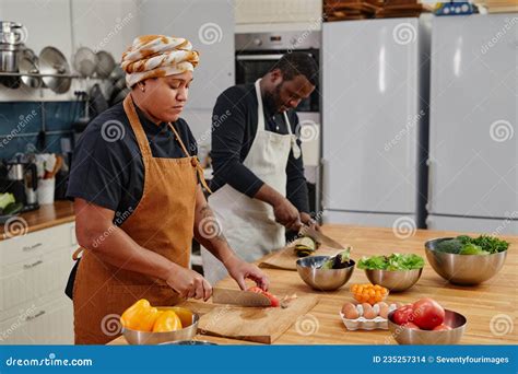 People Cooking in Kitchen stock photo. Image of home - 235257314