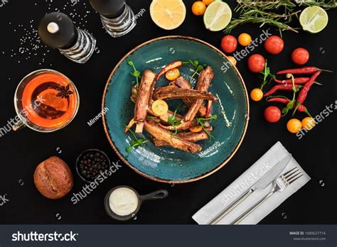 Appetizing Food Photography on a Black Background