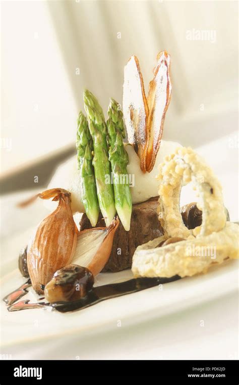 plated steak meal dinner Stock Photo - Alamy