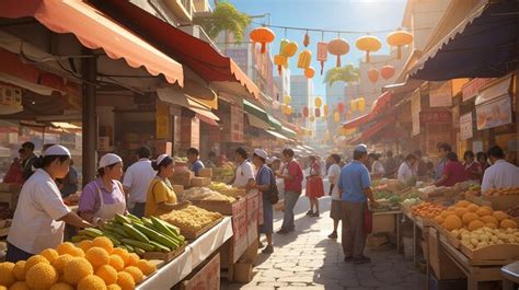 Premium AI Image | Bustling Food Market