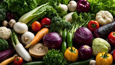 A Colorful and Vibrant Selection of Fresh Produce Stock Illustration ...