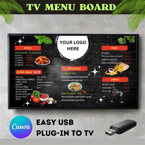 Menu Board for Restaurant, Menu Board Template, Restaurant Menu Board ...