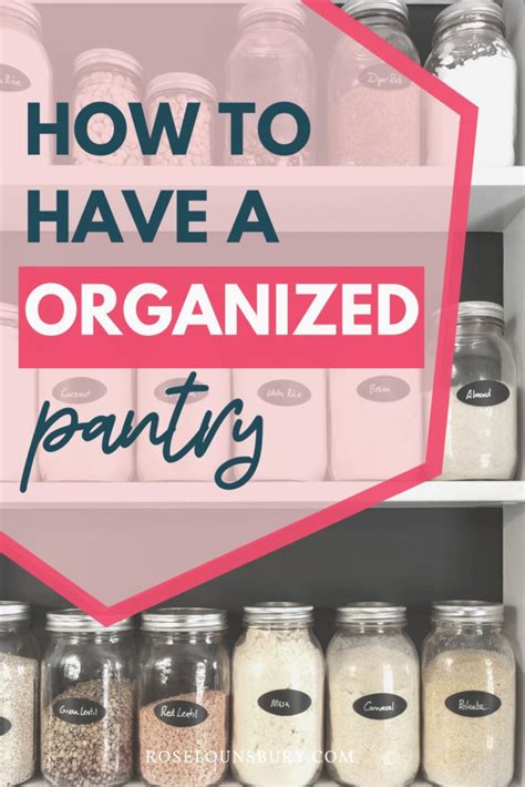 How to Declutter Your Pantry in 4 Easy Steps - Rose Lounsbury
