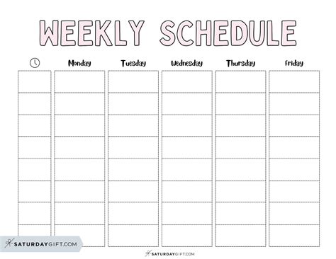Weekly planner printable - 39 cute free weekly calendar templates ...
