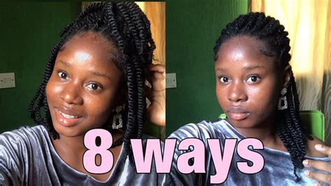How to style kinky twists | short twist styles - YouTube
