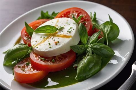 Fresh Caprese Salad on Plate | Premium AI-generated image