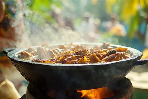 Authentic Traditional Dish Being Prepared, Close Up View, Showcasing ...