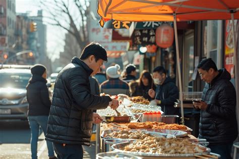Free Photo | Enjoying street food fest