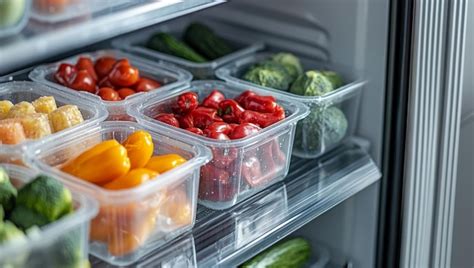 Fresh Vegetables and Fruits in a Neatly Organized Fridge | Premium AI ...