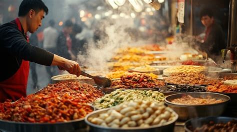 Free Bustling street food Image | Download at StockCake