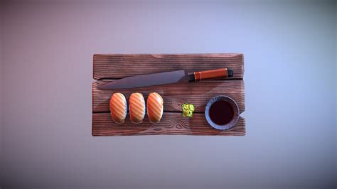 Sushi Board - 3D model by Rednaxela (@RRednaxela) [ddc28d7] - Sketchfab
