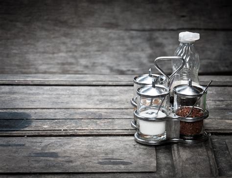 Premium Photo | Condiments on table