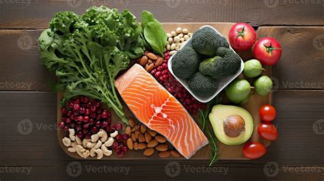 A photograph showcasing a colorful and balanced meal featuring heart ...