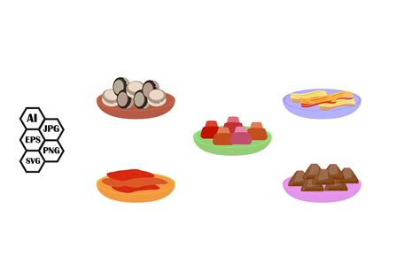 Food Colorful Plate Graphic by victoriacertestudio · Creative Fabrica